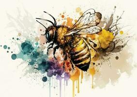 experiencia el belleza de abejas en cautivador acuarela vector diseños ese será salir usted zumbido con deleite