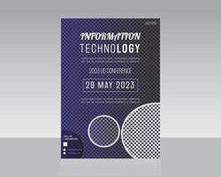 Technology flyer template design vector