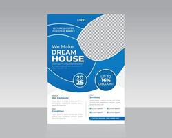 construction flyer template design vector