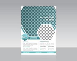 Construction flyer template design vector