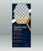 medical or healthcare roll up banner vector