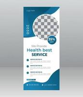 medical or healthcare roll up banner vector