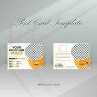 Real Estate Postcard Template Design vector