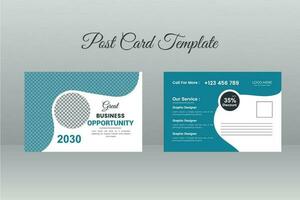 Post card template design vector