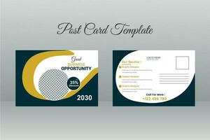 Post card template design vector