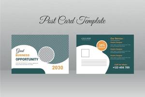 Post card template design vector