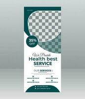 medical or healthcare roll up banner vector