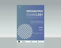 Technology flyer template design vector