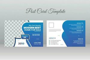 Real Estate Postcard Template Design vector