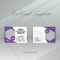 Real Estate Postcard Template Design vector