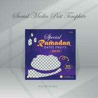 Ramadan Food Social Media Post vector