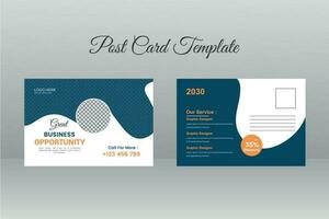 Post card template design vector