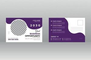 Business Or Corporate Postcard vector