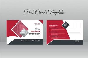 Post card template design vector