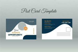 Post card template design vector