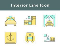 interior vector icono conjunto