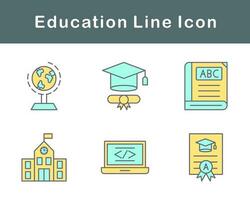 conjunto de iconos de vector de educación