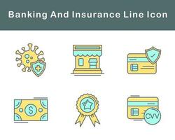 Banking And Insurance Vector Icon Set