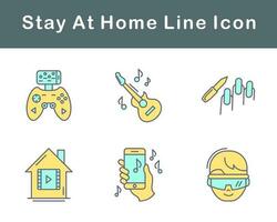 Stay At Home Vector Icon Set