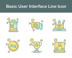 básico usuario interfaz vector icono conjunto