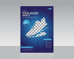 Sports flyer template design vector