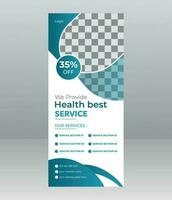 medical or healthcare roll up banner vector