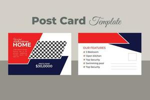 Real Estate Postcard Template Design vector