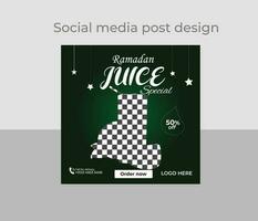 Ramadán comida social medios de comunicación enviar vector