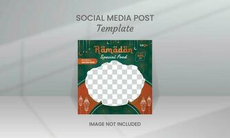 Ramadan Food Social Media Post vector