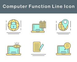Computer Function Vector Icon Set