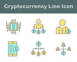 bitcoin y criptomoneda vector icono conjunto