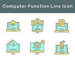 computadora función vector icono conjunto