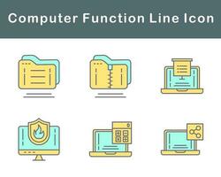 computadora función vector icono conjunto