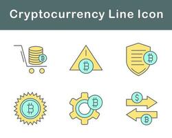 Bitcoin And Cryptocurrency Vector Icon Set