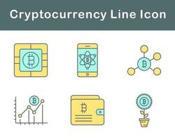 Bitcoin And Cryptocurrency Vector Icon Set