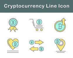 bitcoin y criptomoneda vector icono conjunto