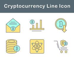 bitcoin y criptomoneda vector icono conjunto