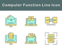 computadora función vector icono conjunto