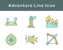 conjunto de iconos de vector de aventura