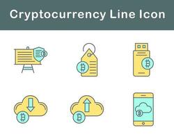 bitcoin y criptomoneda vector icono conjunto