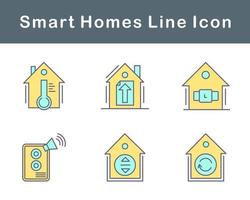 inteligente casas vector icono conjunto