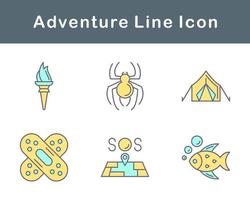 conjunto de iconos de vector de aventura