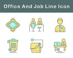 Work Office And Job Vector Icon Set