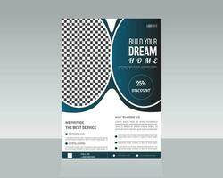 construction flyer template design vector