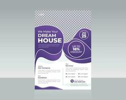 Construction flyer template design vector