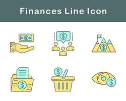 finanzas vector icono conjunto