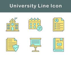 Universidad vector icono conjunto