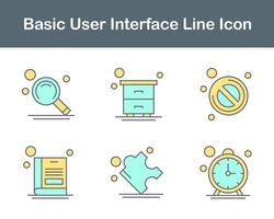 básico usuario interfaz vector icono conjunto