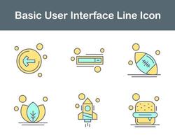 básico usuario interfaz vector icono conjunto