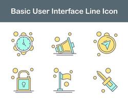 Basic User Interface Vector Icon Set